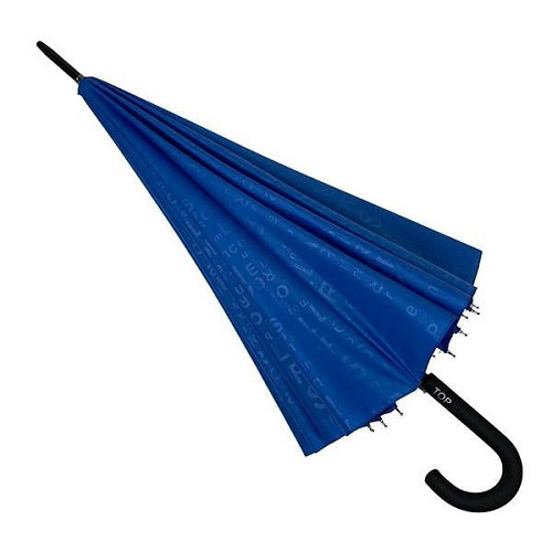 Синий зонт с длинной ручкой, автоматический